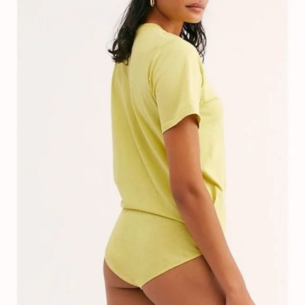 Free People In My Tee Bodysuit in New Pear - Picture 6 of 8